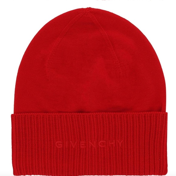 Givenchy Embroidered Logo Wool Beanie \'Red\' main image 7